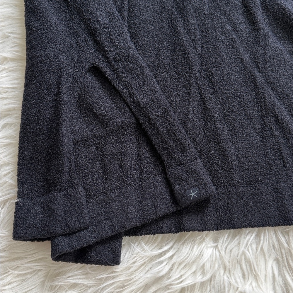 Barefoot Dreams Cozychic Lite Black Hooded Cardigan Size XS/S - Picture 7 of 11